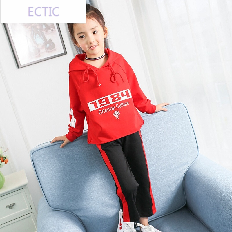 ECTIC儿童女童秋装套装2017新款4-8岁女韩版