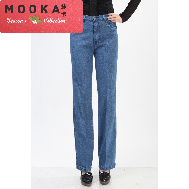 抹卡潮流中年女裤高腰弹力中老年人妇女大码直