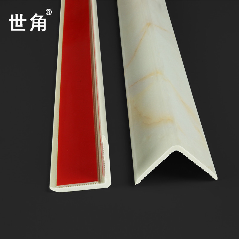 世角大理石纹墙角保护条 pvc护墙角 石塑瓷砖阳角条 防撞条阳角线