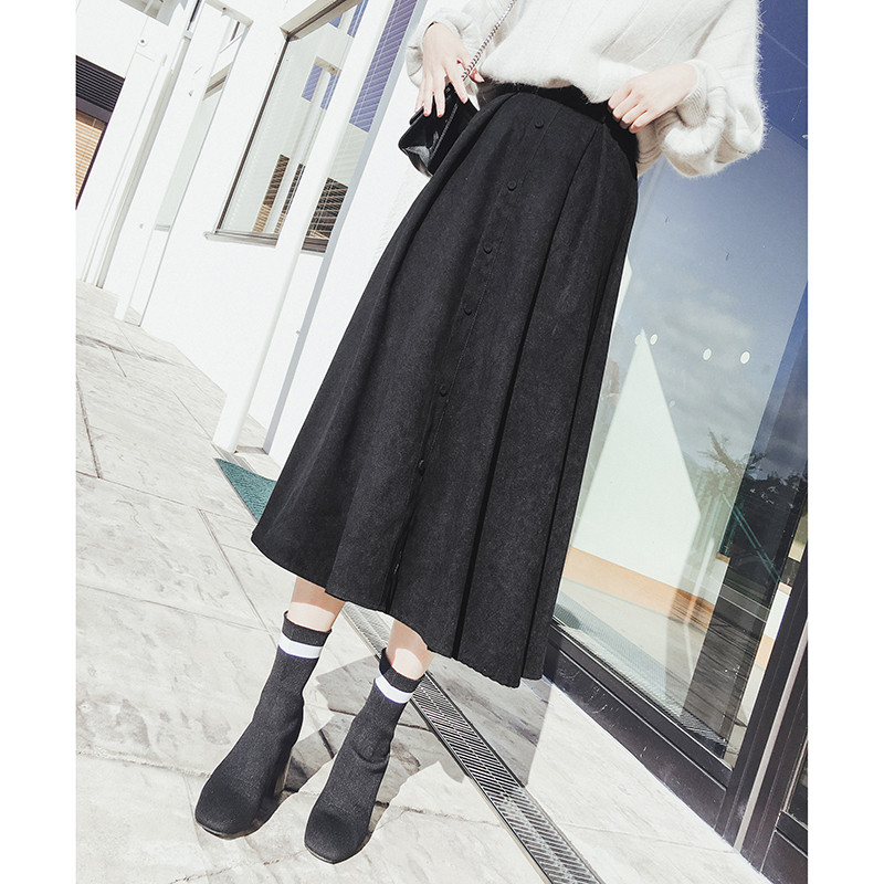 热销20172017秋冬新款韩版高腰半身裙女冬季