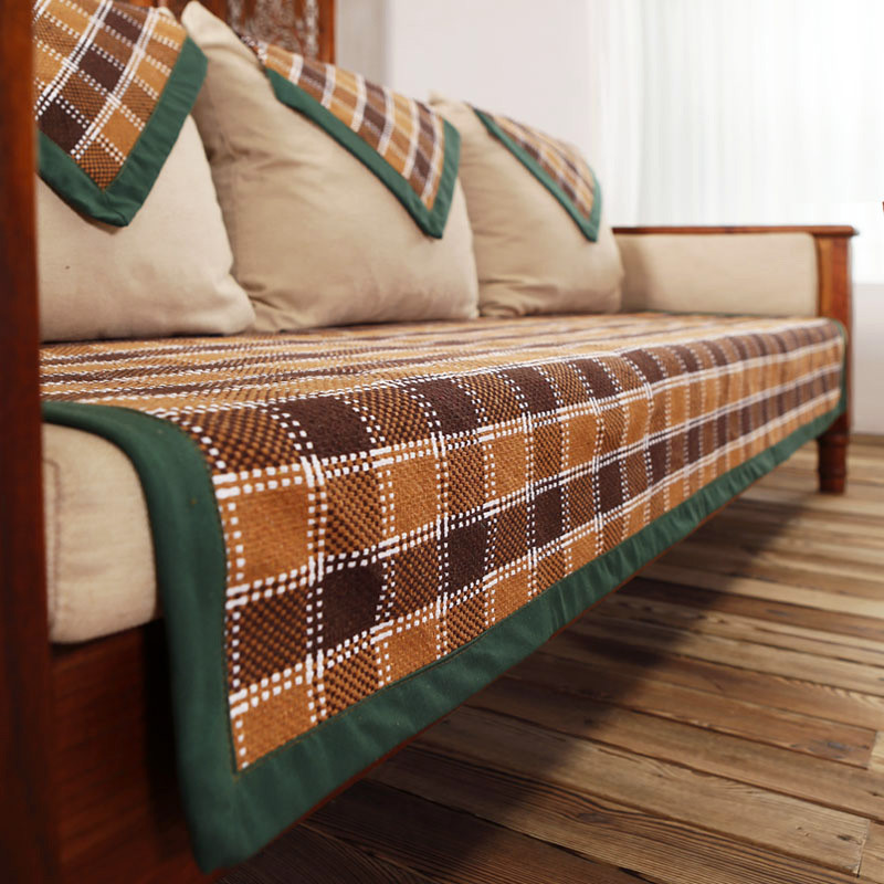 实木沙发垫四季通用布艺坐垫简约现代冬季客厅沙发巾靠背巾扶手巾