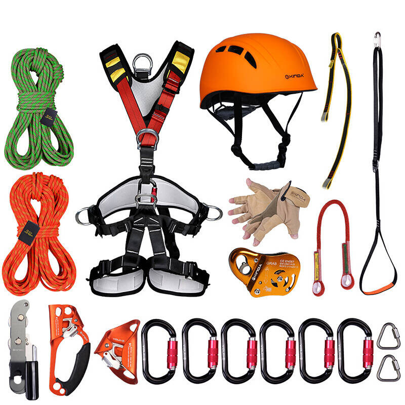户外登山速降套装上升下降高空作业绳探洞保护绳探险装备