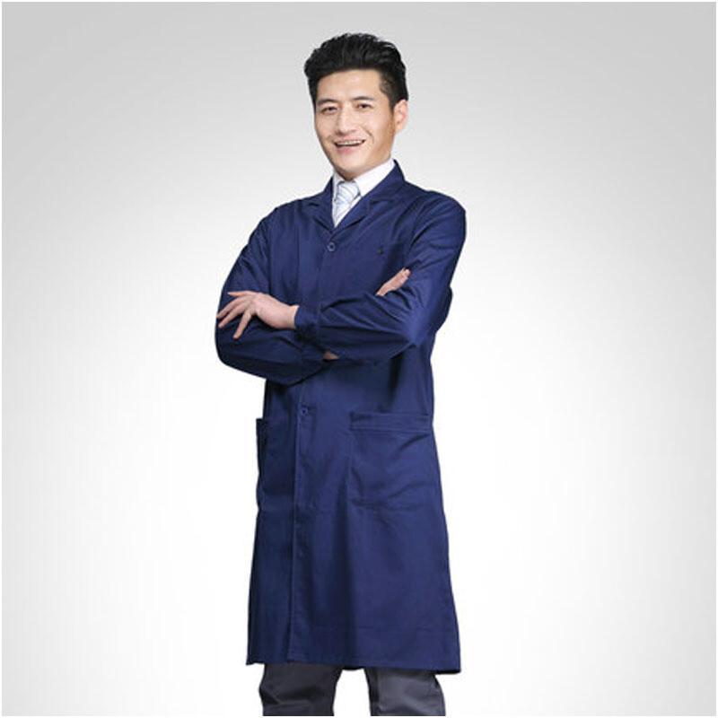 男女实验室劳保服大褂子仓库搬运工作服长大褂罩衣工作服藏蓝色