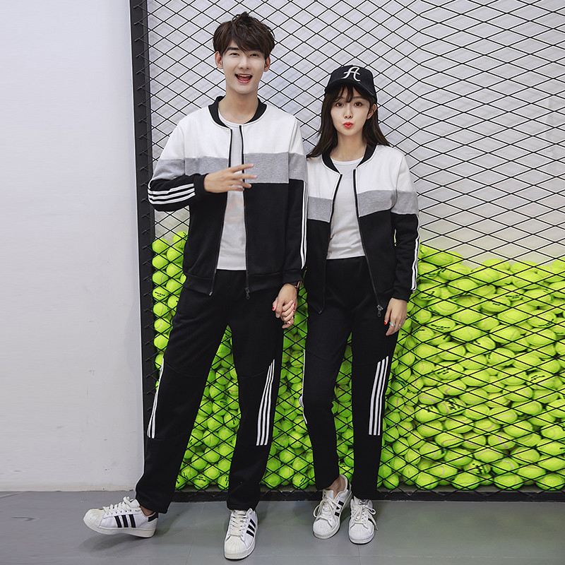 春季班服套装韩版情侣装卫衣外套学生校服定制初中高中学院风潮bf