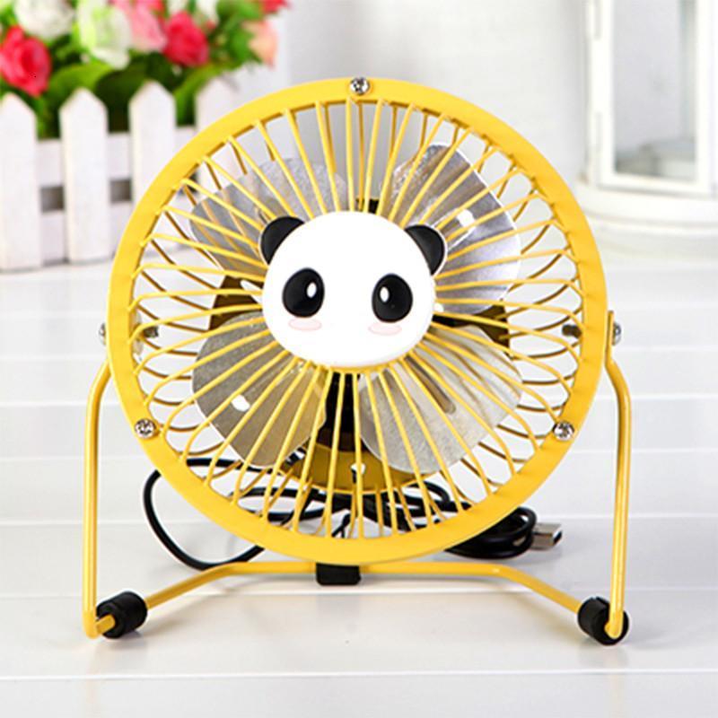 360度可旋转usb迷你卡通风扇 桌面风扇 办公室风扇 4寸--熊猫