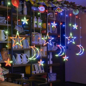 阿斯卡利LED星星灯露营氛围灯彩灯闪灯串灯满天星圣诞节装饰生日布置房间