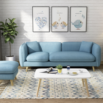 定制北欧沙发小户型组合现代简约双人古达三人整装客厅乳胶布艺沙发可拆洗