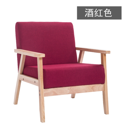 定制古达小户型木沙发北欧简约小型客厅卧室布艺单人双人两椅日式简易网红
