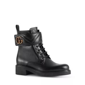 Gucci古驰女款Lace Up Strap Booties时尚百搭轻便耐磨高跟鞋