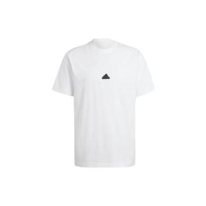 阿迪达斯Adidas Z.N.E.系列 Logo圆领短袖T恤 男款 白色 舒适透气 柔软耐磨 休闲百搭 IL9470