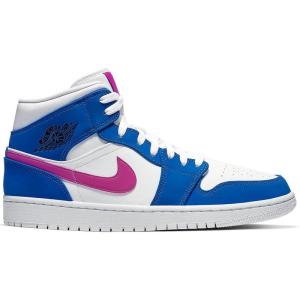 [官方正品]耐克 AJ Jordan 1 Mid系列男士城市运动休闲百搭篮球鞋 蓝色/紫罗兰 554724-451