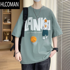 HLCOMAN13青少年短袖t恤男孩12-15岁大童夏装上衣服14初中学生半袖16