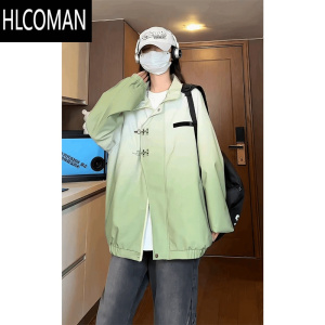 HLCOMANcleanfit渐变夹克男女中性风穿搭立领外套宽松大码防水