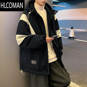 HLCOMAN棉衣男薄款加肥加大宽松大码男装胖子羽绒棉服胖人200斤外套6