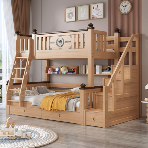 欧梵森 儿童床子母床现代简约上下床双层床实木高低床成人床大人床成年床多功能母子床上下铺木床双人床