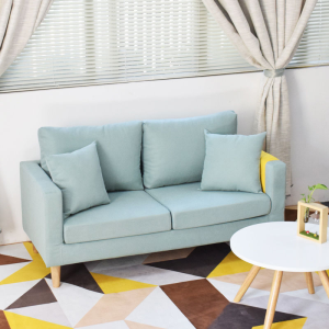 北欧小户型沙发布艺现代简约三人双人沙发出租房公寓卧室沙发整装安心抵