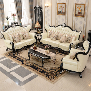 欧式沙发组合真皮沙发实木美式北欧简约客厅小户型新古典家具安心抵