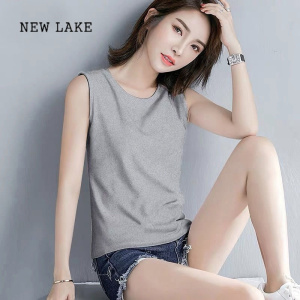 NEW LAKE2024夏季法式简约无袖吊带背心上衣纯色时尚百搭显瘦工字型女内搭