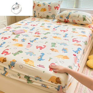 舒适主义2023新款床笠单件100儿童床罩学生宿舍床单床垫套保护罩