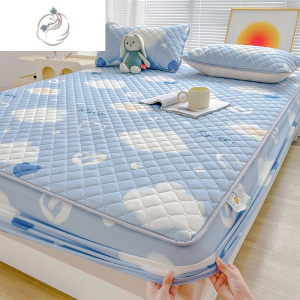 舒适主义A类卡通夹棉床笠单件加厚三件套床垫保护套防滑床罩床单防尘罩套