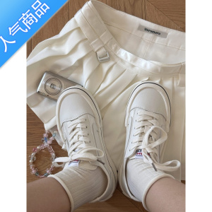 SUNTEK 韩版配裙百搭小白鞋经典夏日帆布鞋薄款透气鞋子硫化鞋