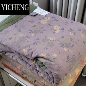 YICHENG色织双层纱提花夏被 夏季床上空调被夏凉被薄款被子可水