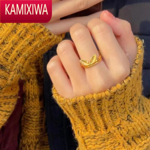 KAMIXIWA520礼物]兔耳朵戒指女开口款ins小众设计感送女友情人节礼物