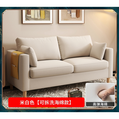 知渡双人布艺沙发2024新款网红公寓卧室房间小户型小沙发小尺寸简约