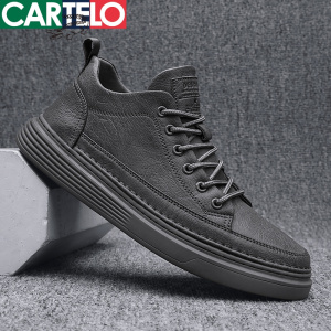 [线下专柜同款]卡帝乐鳄鱼(CARTELO)新款潮流男鞋板鞋休闲鞋皮鞋