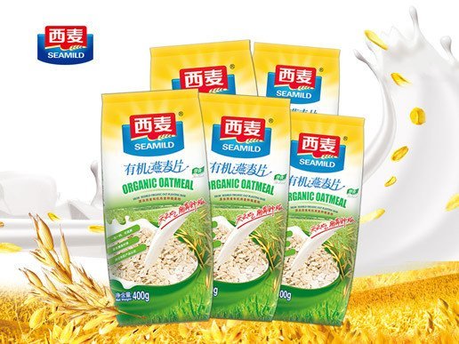 西麦 有机燕麦片400g*5袋 即食免煮健康无糖