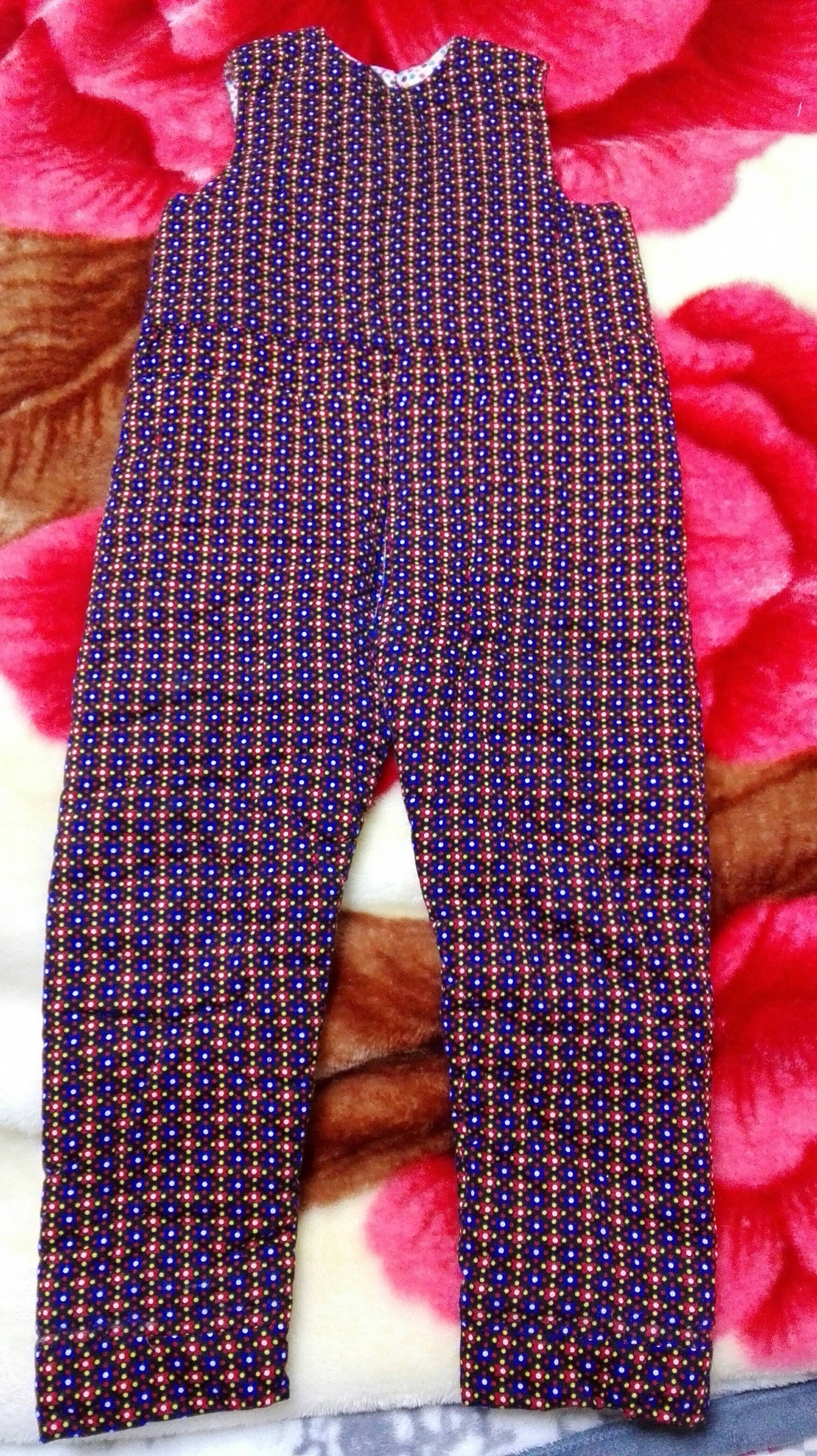 孩子棉袄棉裤,手工制作,婆婆去年给我孩子做的