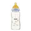 NUK耐高温240ml宽口玻璃彩色奶瓶(带初生型乳胶中圆孔奶嘴)