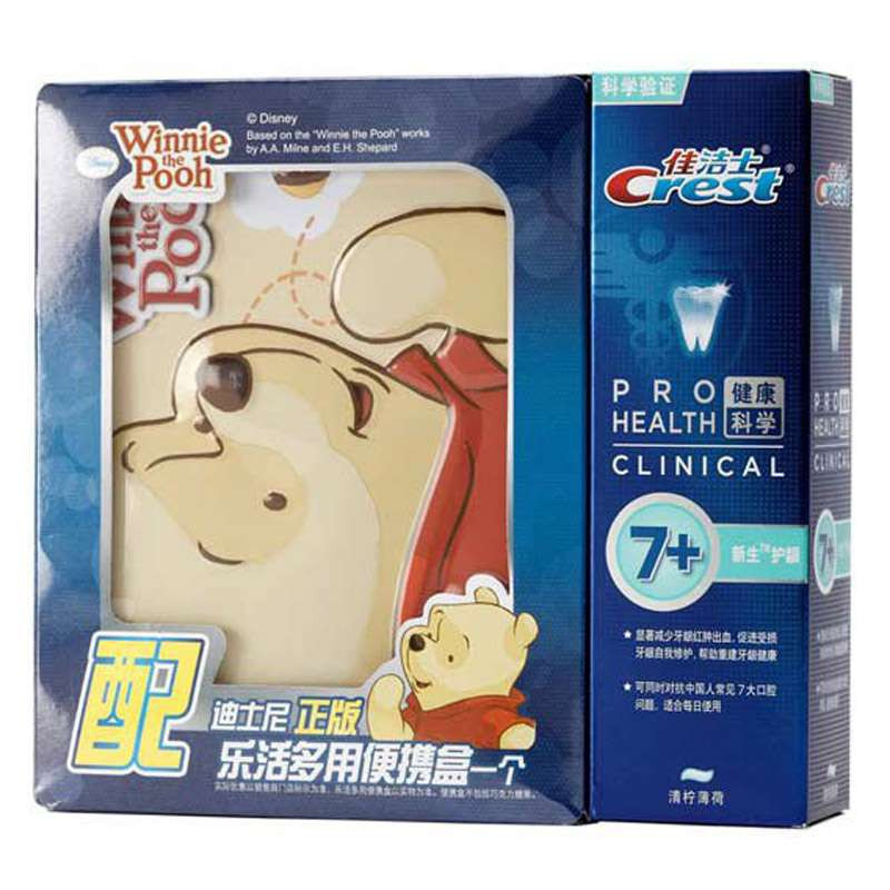佳洁士健康科学新生护龈牙膏140g送维尼铁盒