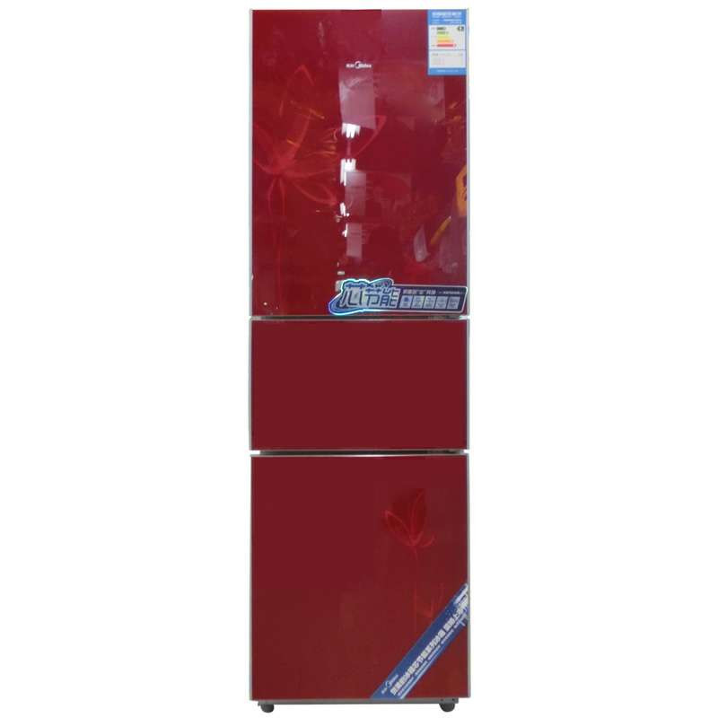 美的(Midea) BCD-216TGSM 216升 三门冰箱(水墨红)