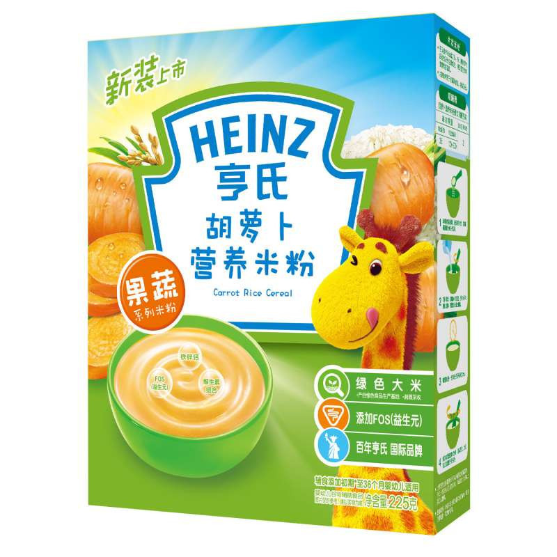 亨氏(Heinz)胡萝卜营养米粉225g