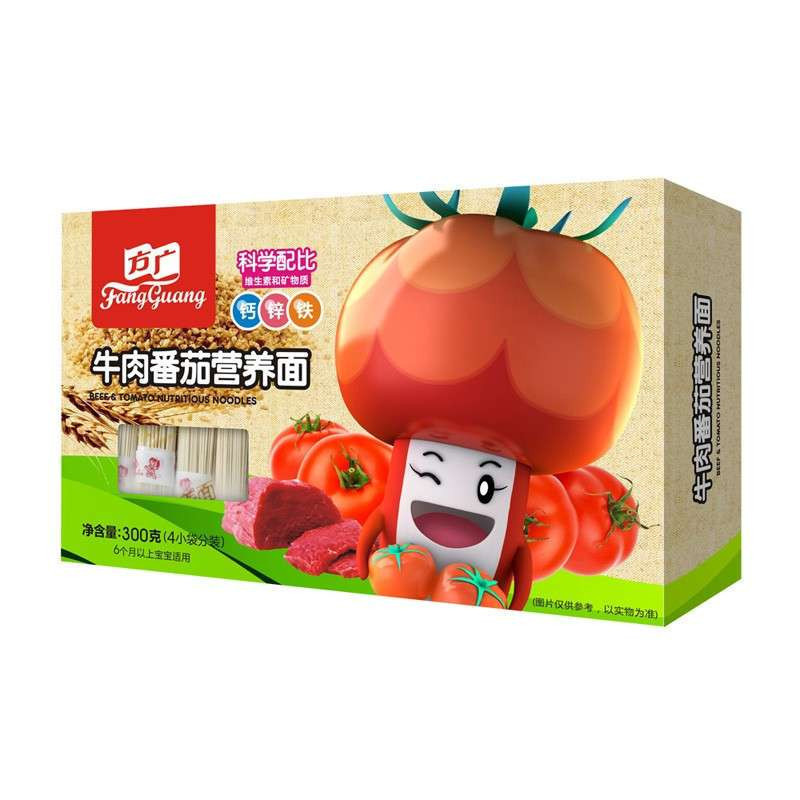 方广 营养面 婴儿辅食 牛肉番茄营养面300g/盒装