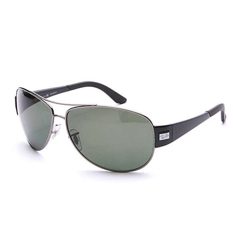 雷朋(Ray-Ban) RB3467-004-9A 63MM 偏光太阳眼镜(緑灰镜片枪色镜架)