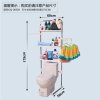 宝优妮马桶架置物架浴室洗澡间落地多层塑料收纳架阳台上方储物架 DQ0053A象牙色