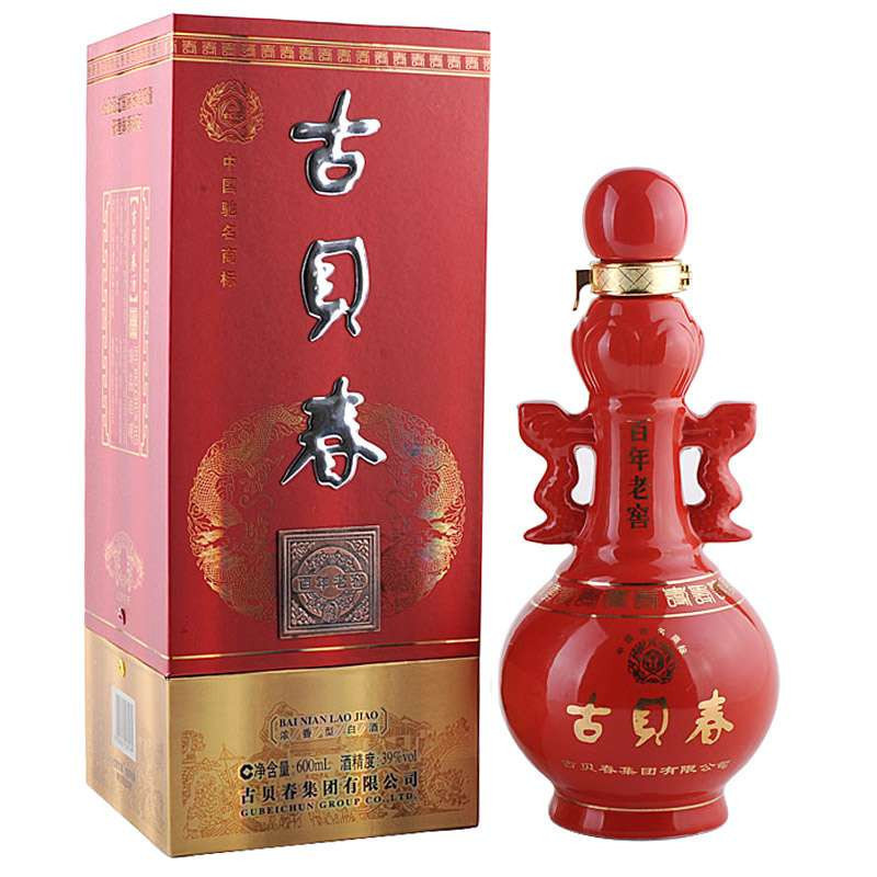 古贝春酒 白酒 百年老窖 39度600ml*6瓶