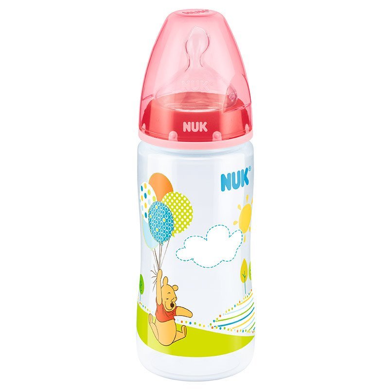 NUK300ml宽口PP彩色迪士尼维尼奶瓶（带初生型硅胶中圆孔奶嘴）
