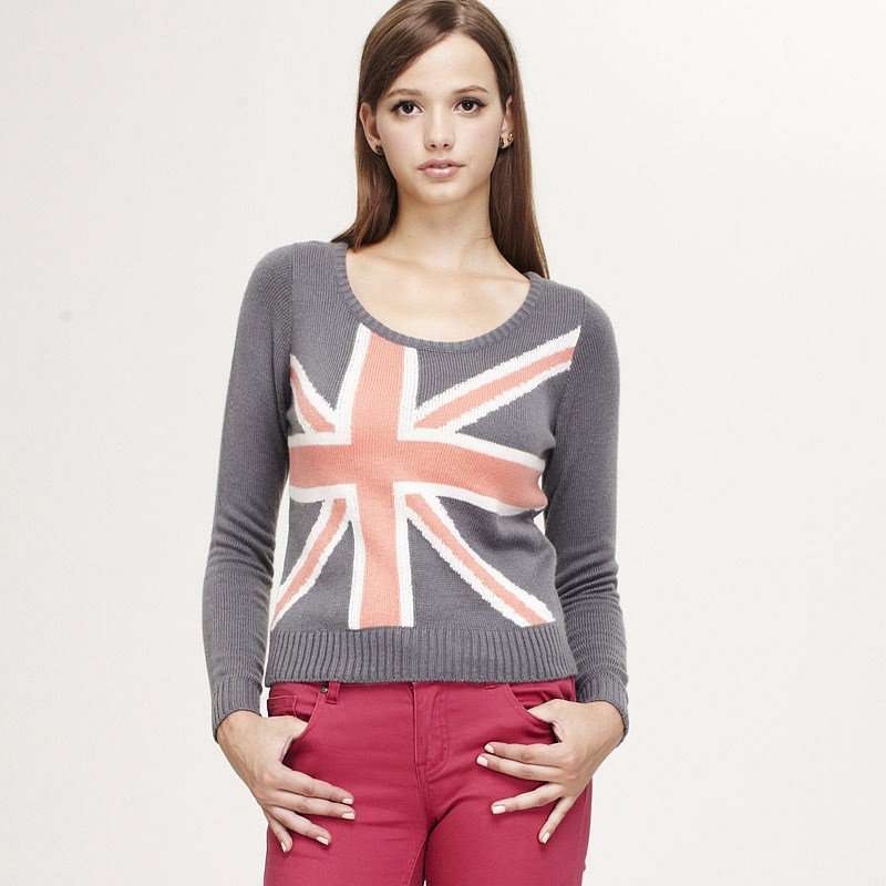 VANCL凡客诚品 England 长袖针织衫 灰色 XS