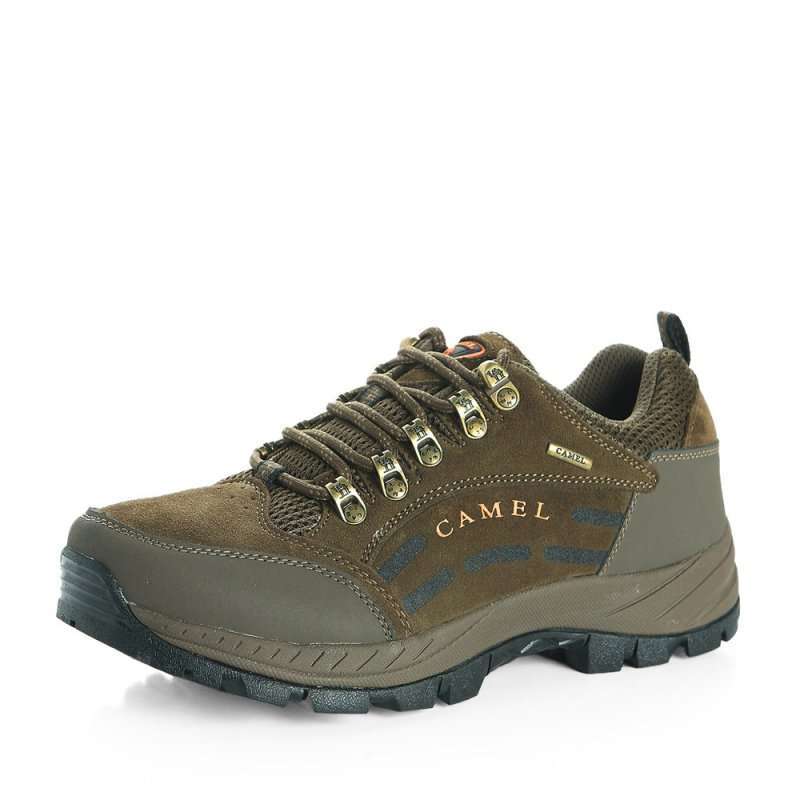 CAMEL骆驼秋冬男款舒适耐磨牛皮徒步登山鞋 2330031(卡其) 41