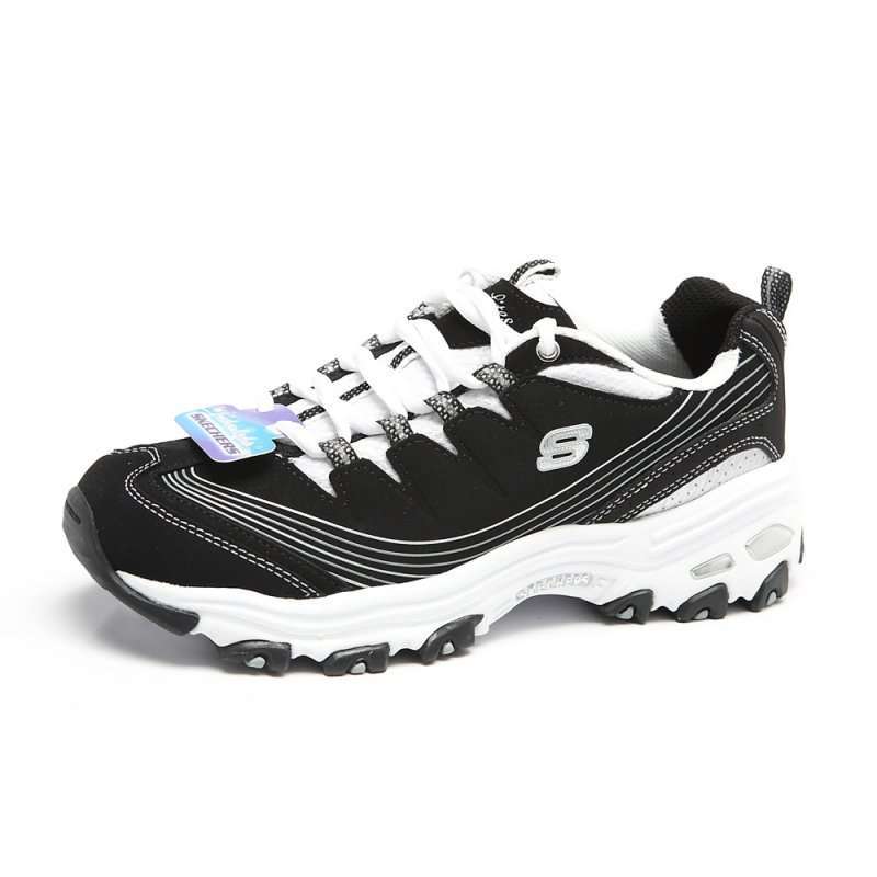 Skechers斯凯奇 女式 黑/银色 休闲运动鞋 11607C/BKSL 36