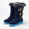 VANCL凡客诚品 俏皮兔毛牛反绒雪地靴9.5寸40705深蓝色