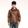 唐狮 男式 男PU仿皮夹克外套112111052302(棕色XL