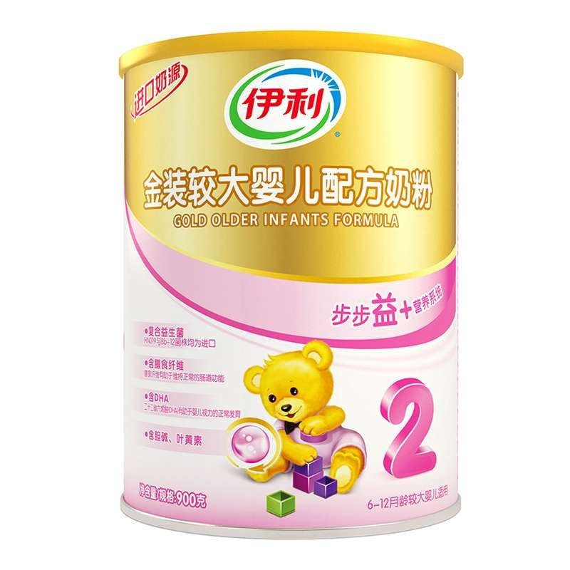 伊利 金装较大婴儿及幼儿配方奶粉 2段(6-12个月较大婴儿及幼儿适用) 900克