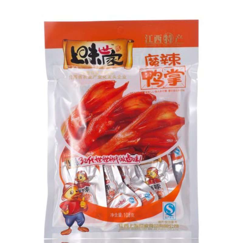 上味世家魔辣鸭掌108g