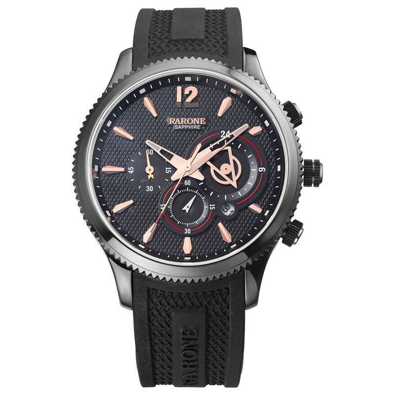 雷诺RARONE 石英表经典男表 日历秒表计时双时位防水男士运动休闲腕表885149H807