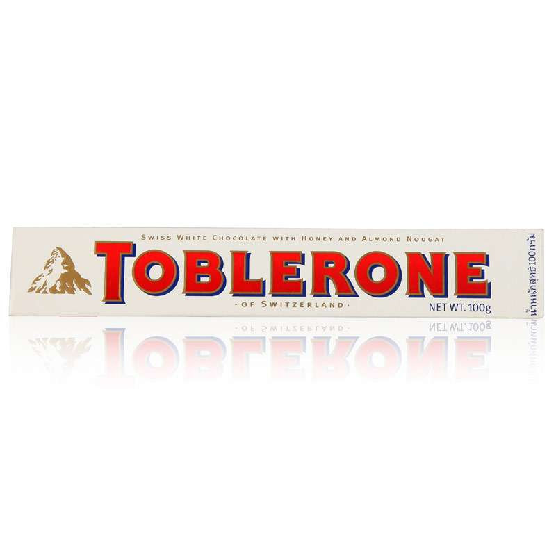 瑞士进口 瑞士三角白巧克力100g/条 含蜂蜜及巴旦木糖可可脂巧克力