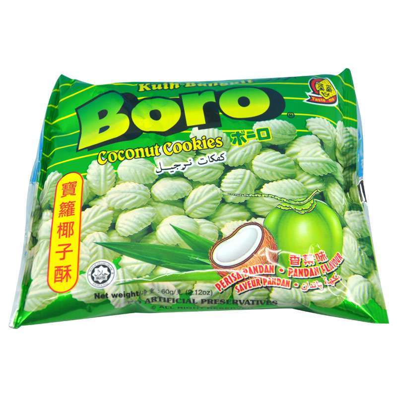 宝罗(BORO) 椰香饼 班兰味 60g*4(马来西亚)